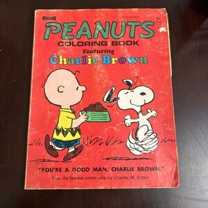Peanuts Charlie Brown Ft Snoopy Coloring Book Authorized Edition 1961 Saalfield